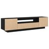 vidaXL Meuble TV Noir 160 x 35 x 40 cm Bois d'ing&eacute;nierie