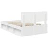 vidaXL Cadre de lit avec t&ecirc;te de lit Blanc 135 x 190 cm Pin massif