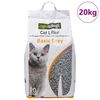 VidaXL Liti&egrave;re pour chat avec poudre pour b&eacute;b&eacute;, parfum Bentonite, 20 L