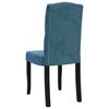 vidaXL Chaises &agrave; manger lot de 4 Bleu Velours