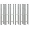 vidaXL Piquets de cl&ocirc;ture 6 pcs Argent&eacute; 9x6x60 cm Acier galvanis&eacute;