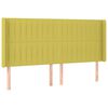 vidaXL Sommier &agrave; lattes de lit matelas et LED Vert 160x200 cm Tissu