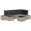 vidaXL Ensemble de canap&eacute; de jardin 6 pc Gris clair polyrotin