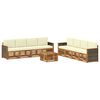 vidaXL Ensemble de canap&eacute;s d'ext&eacute;rieur 9 pc Naturel et Cr&egrave;me
