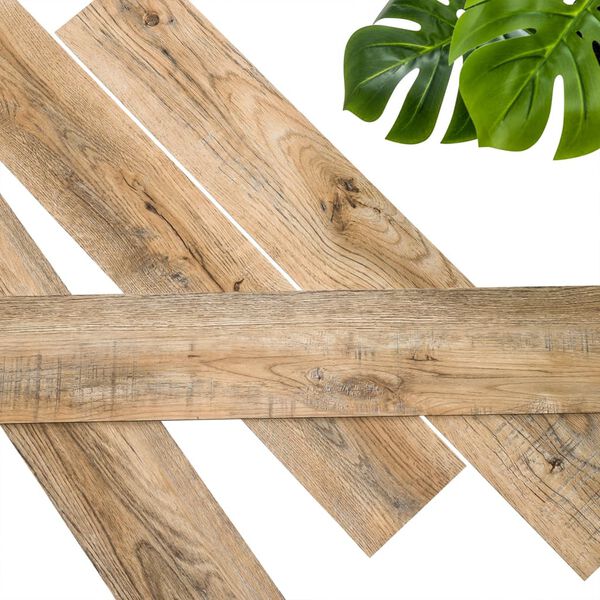 WallArt Planches d'aspect de bois Ch&ecirc;ne de r&eacute;cup&eacute;ration Marron vintage