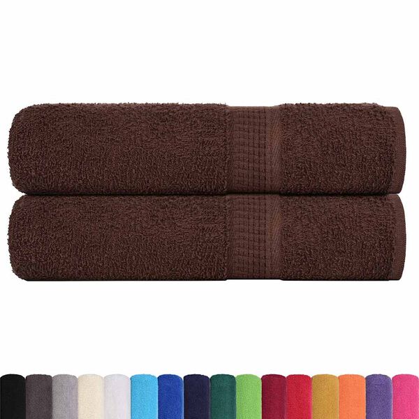 vidaXL Serviettes de douche FROGN 2 pcs marron 70x140 cm 360 g/m&sup2;