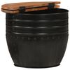 vidaXL Table basse noir 50x39,5 cm bois de récupération massif