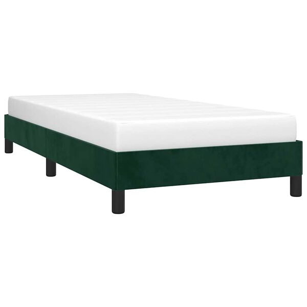 vidaXL Cadre de lit sans matelas vert fonc&eacute; 80x200 cm velours