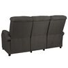 vidaXL Canap&eacute; inclinable &agrave; 3 places Gris fonc&eacute; Tissu
