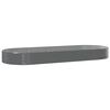 vidaXL Lit surélevé de jardin Acier galvanisé 373x140x36cm gris