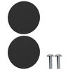 vidaXL Poign&eacute;es de Cabinet 2 pcs Noir M4 x 12 mm Fer