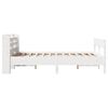 vidaXL Cadre de lit sans matelas blanc 135x190 cm bois de pin massif