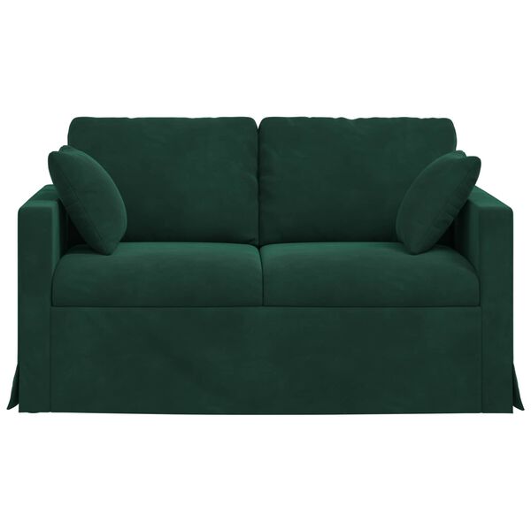 vidaXL Canap&eacute; Vert fonc&eacute;