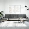 vidaXL Canap&eacute;-lit en forme de L gris fonc&eacute; 260x140x70 cm tissu