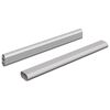 vidaXL Tige de placard 2 pc Argent&eacute; 264 x 15 x 29 mm