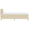 vidaXL Lit &agrave; ressort LED avec matelas avec LED Cr&egrave;me 90 x 190 cm tissu