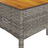 vidaXL Banc de jardin 2 places avec coussins/table gris r&eacute;sine tress&eacute;e