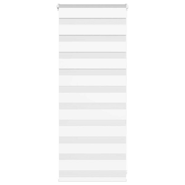 vidaXL Store z&egrave;bre blanc 55x100 cm largeur du tissu 50,9 cm polyester