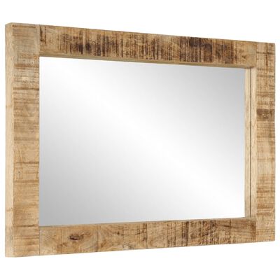 vidaXL Miroir 70x50 cm bois de manguier massif et verre