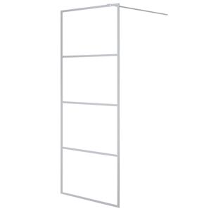 vidaXL Paroi de douche Argent&eacute; 80x195 cm Verre ESG transparent