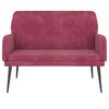 vidaXL Banc Rouge bordeaux 108x79x79 cm Velours