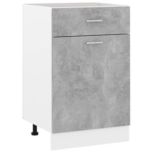 vidaXL Armoire &agrave; tiroirs "Lyon" Gris b&eacute;ton 50 x 46 x 81,5 cm Bois d'ing&eacute;nierie