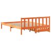 vidaXL Cadre de lit sans matelas cire marron 150x200cm bois pin massif