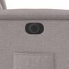 vidaXL Fauteuil inclinable &eacute;lectrique taupe tissu