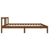 vidaXL Cadre de lit sans matelas marron miel bois massif 100x200 cm