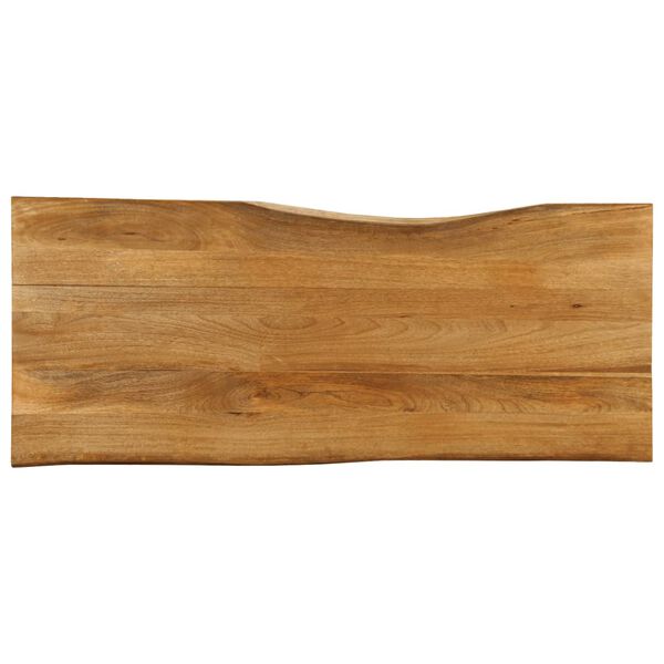 vidaXL Dessus de table 140x60x2,5 cm bord vivant bois massif manguier