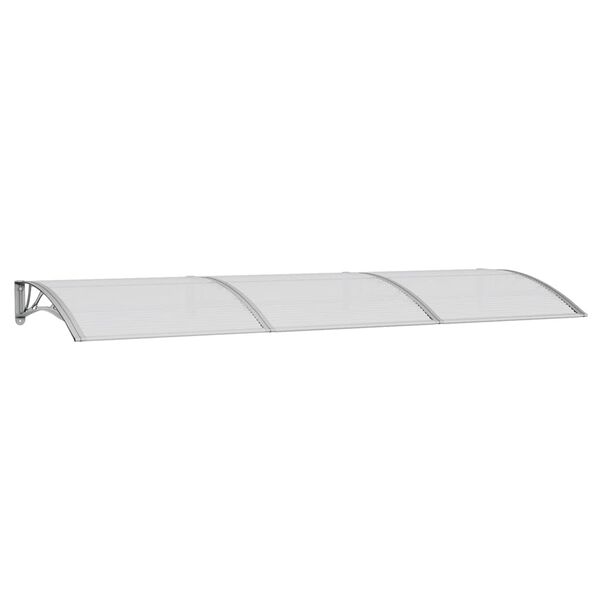 vidaXL Auvent de porte Gris 300x100 cm Polycarbonate