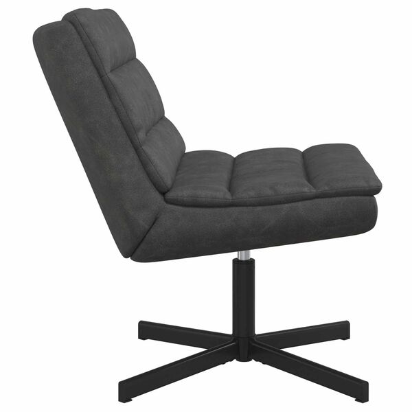 vidaXL Chaise pivotante Noir 63 x 75 x 76 cm PU antique