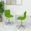 vidaXL Chaise &agrave; manger pivotante lot de 2 vert similicuir
