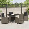 vidaXL Ensemble de salle &agrave; manger pour jardin 5 pcs Gris polyrotin