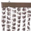 vidaXL Rideau anti-mouches taupe et blanc 56x200 cm chenille