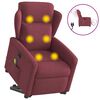 vidaXL Fauteuil inclinable de massage &eacute;lectrique Rouge bordeaux Tissu