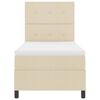 vidaXL Lit &agrave; ressorts avec matelas Cr&egrave;me 80 x 200 cm tissu