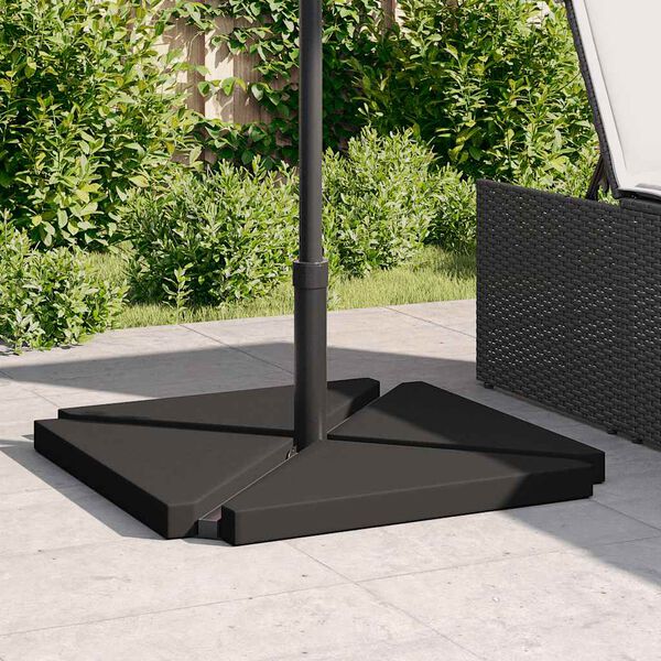 vidaXL Ensemble de bases de parasols de jardin 5 pcs granit et acier