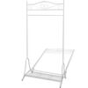 vidaXL Portant &agrave; v&ecirc;tements Blanc Acier