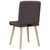 vidaXL Chaises &agrave; manger lot de 4 marron fonc&eacute; tissu