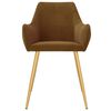 vidaXL Chaises &agrave; manger lot de 4 marron velours