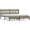 vidaXL Cadre de lit en m&eacute;tal sans matelas ch&ecirc;ne sonoma 183x213 cm