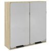 vidaXL Armoire de salle de bain &agrave; miroir ch&ecirc;ne sonoma bois ing&eacute;nierie