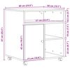 vidaXL Support d'imprimante ch&ecirc;ne artisanal 60 x 50 x 67 cm