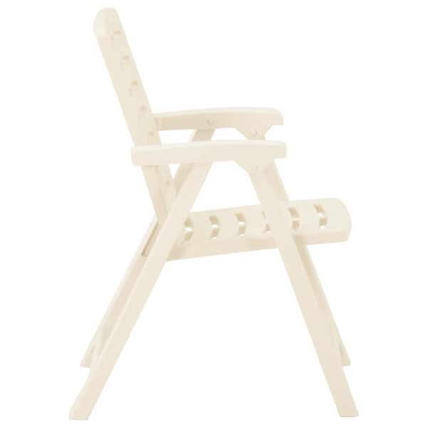 vidaXL Chaises de jardin lot de 2 Plastique Blanc