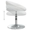 vidaXL Chaises pivotantes &agrave; manger lot de 4 blanc similicuir