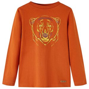 vidaXL T-shirt enfants &agrave; manches longues rouille clair 104