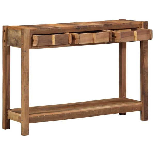 vidaXL Table console Marron 107 x 33 x 76 cm Bois Recyclé Solide