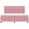 vidaXL Lit &agrave; ressorts avec matelas avec LED Rose 200 x 200 cm Velours