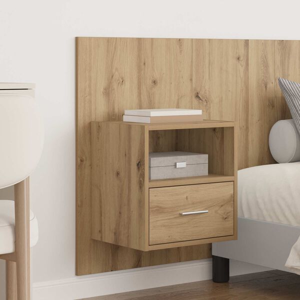 vidaXL Tête de lit avec armoire avec tiroir 3 pcs Chêne artisanal